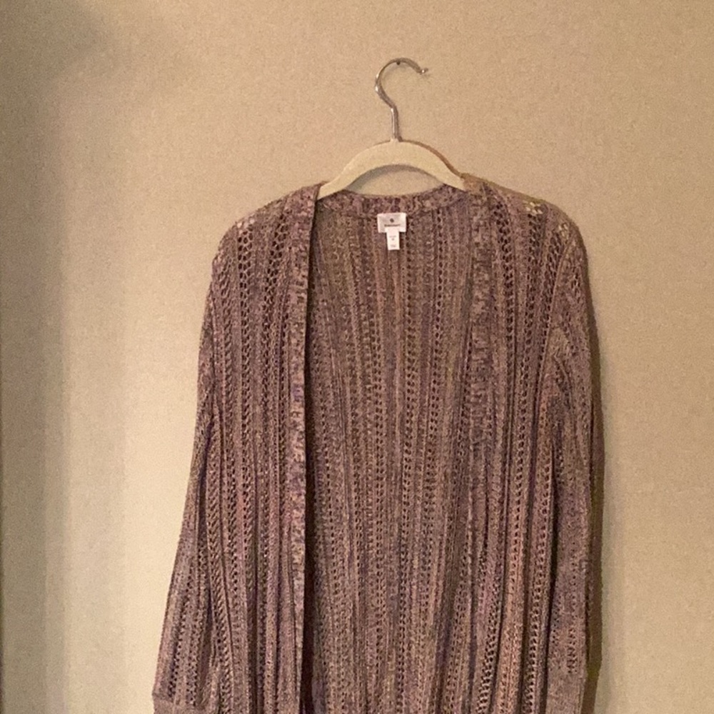 Women's Open Knit Cardigan Sweater